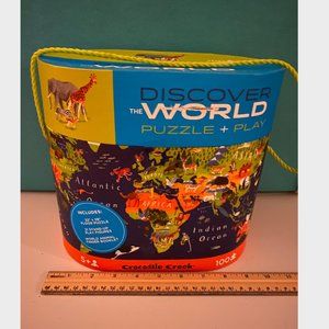 New Discover The World Puzzle + Play 100 Pcs Age 5+